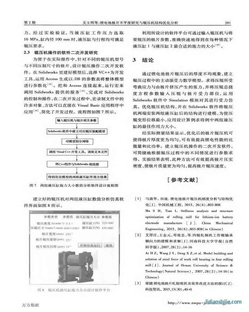 鋰電池極片不平度研究與輥壓機結(jié)構(gòu)優(yōu)化分析
