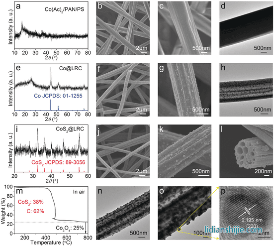  XRD，F(xiàn)ESEM，TEM以及TGA表征